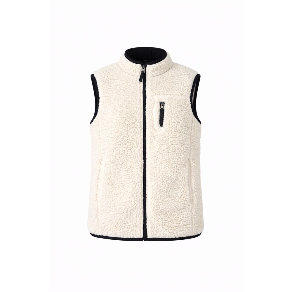 Weatherproof Vintage Sherpa Vest Womens Size S Cream Cozy Casual Staple Layers
